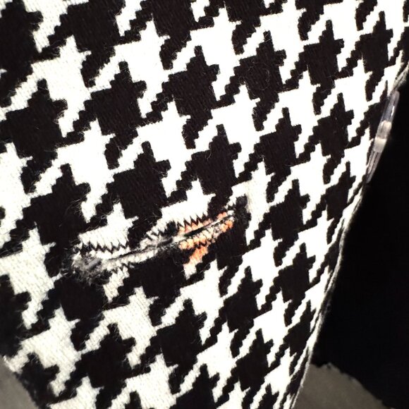 Balmain Classic Print Tweed Houndstooth B&W Doublebreasted Blazer Sz 36 - Picture 6 of 9